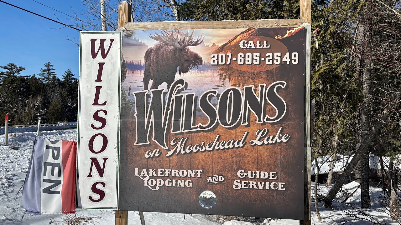 Ice Fishing Moosehead Lake in 50 mph wind gusts! February 13th-15th 2025 Wilson’s camps.