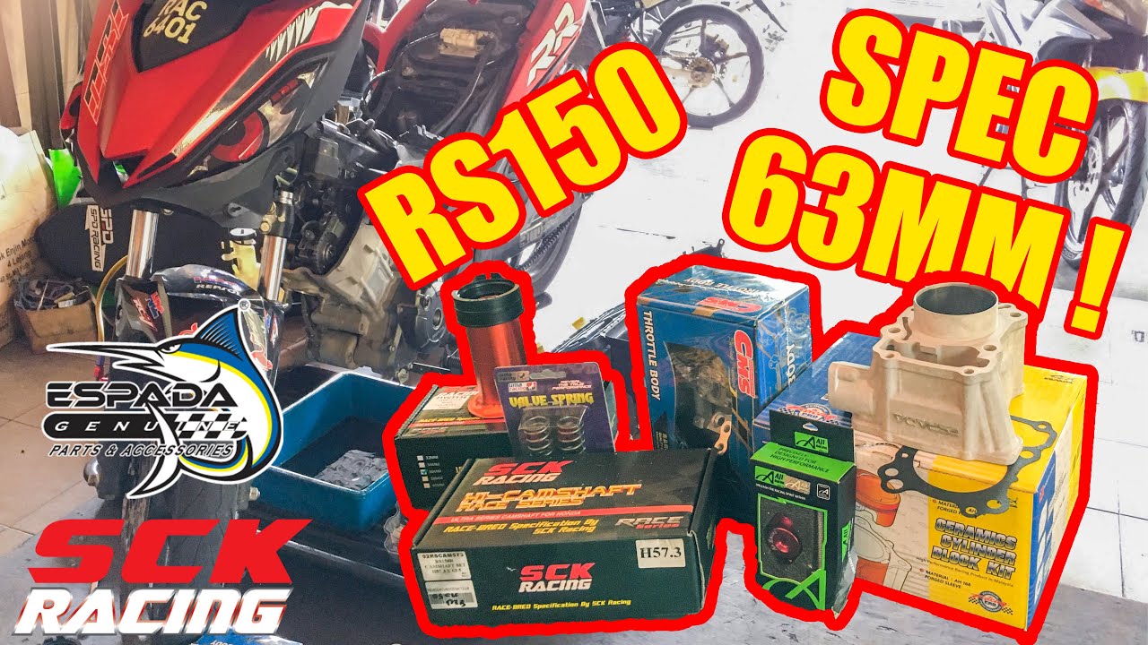 Honda RS150 Upgrade Basic Spec 63MM | Strainer Sumbat Makan Modal | RS150 Spec Review