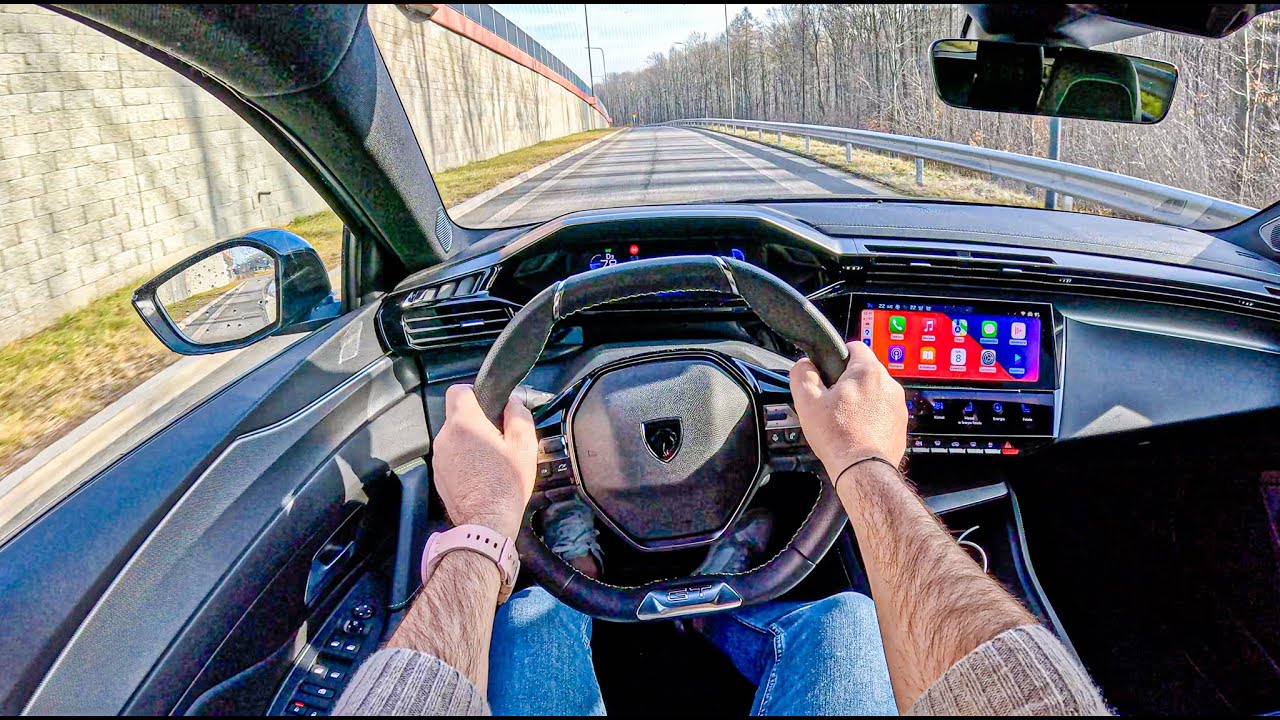 2025 Peugeot 308 GT 🇫🇷 (Plug-In Hybrid 1.6 225 hp) | POV Test Drive #2416 Joe Black