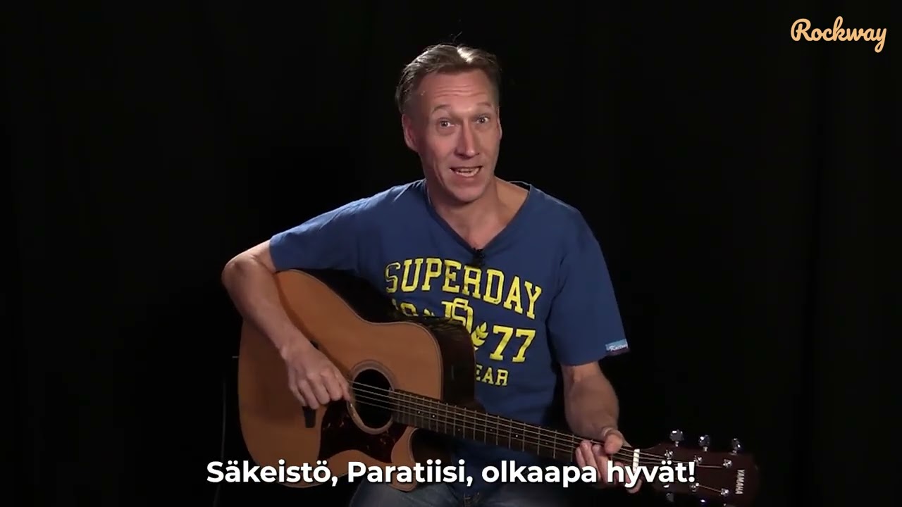 Soita kitaralla: Rauli Badding Somerjoki - Paratiisi (helppo versio - sopii akustiselle!)