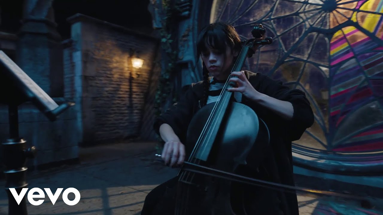 WEDNESDAY Playing Cello (Full Scene) | Wednesday plays oversized violin