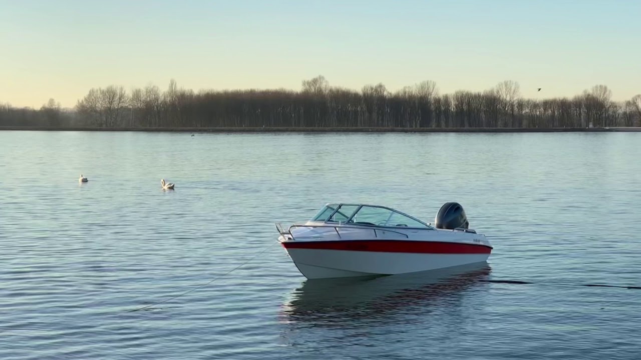 Erste Ausfahrt 2019. Mit dem Sportboot auf dem Rhein zwischen Iffezheim und Kehl.