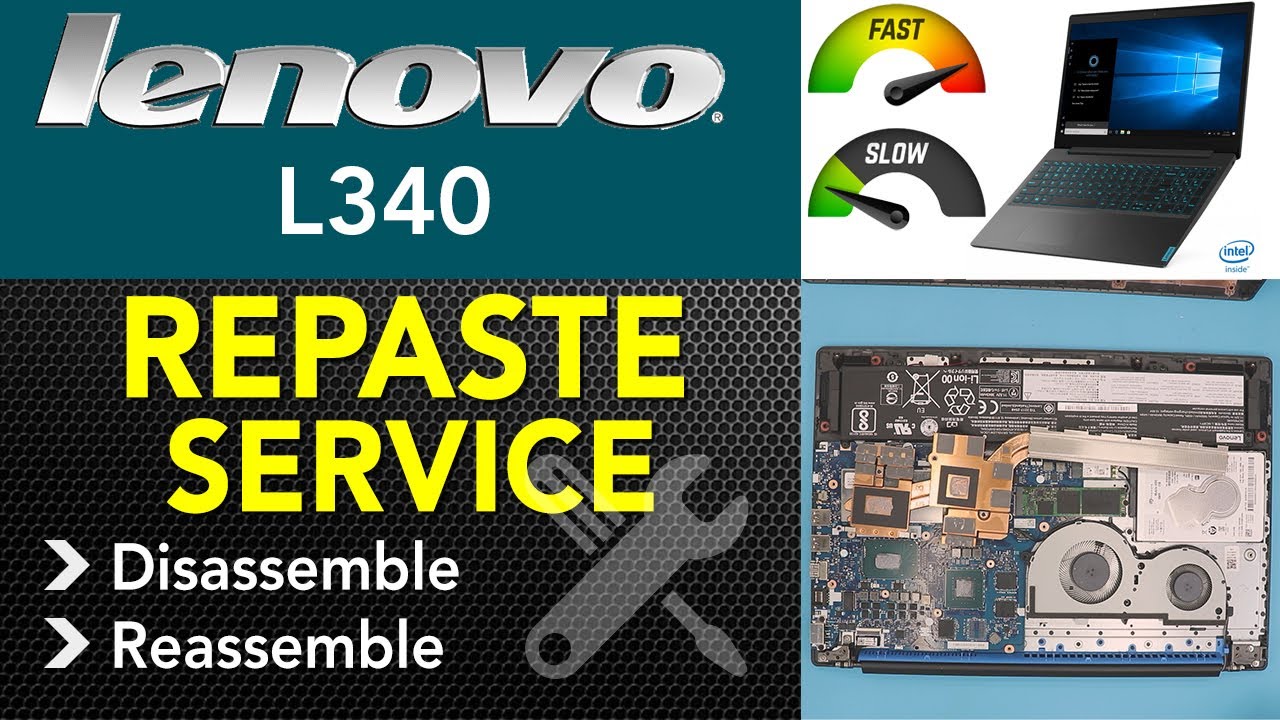 Lenovo Gaming L340 Repaste maintenance under 10min !