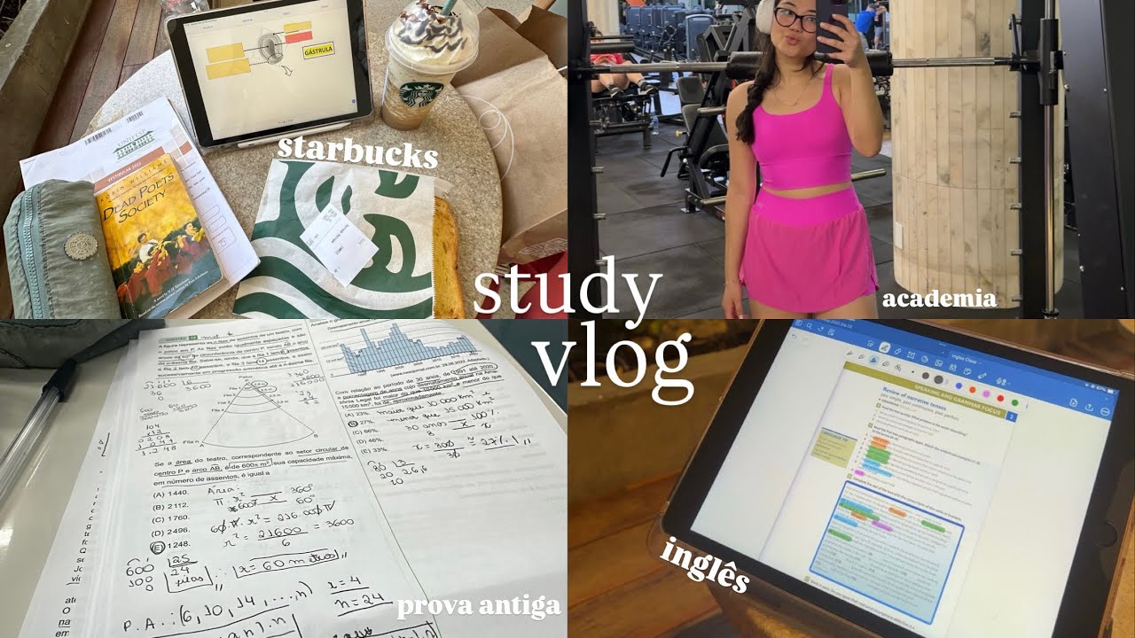 study vlog | muita prova antiga (e starbucks) nessa reta final 