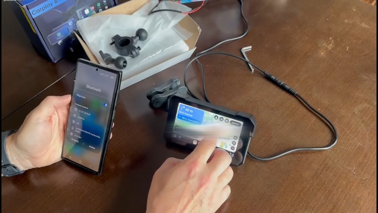 Tani motocyklowy  CarPlay Android Auto z Ali - om&oacute;wienie