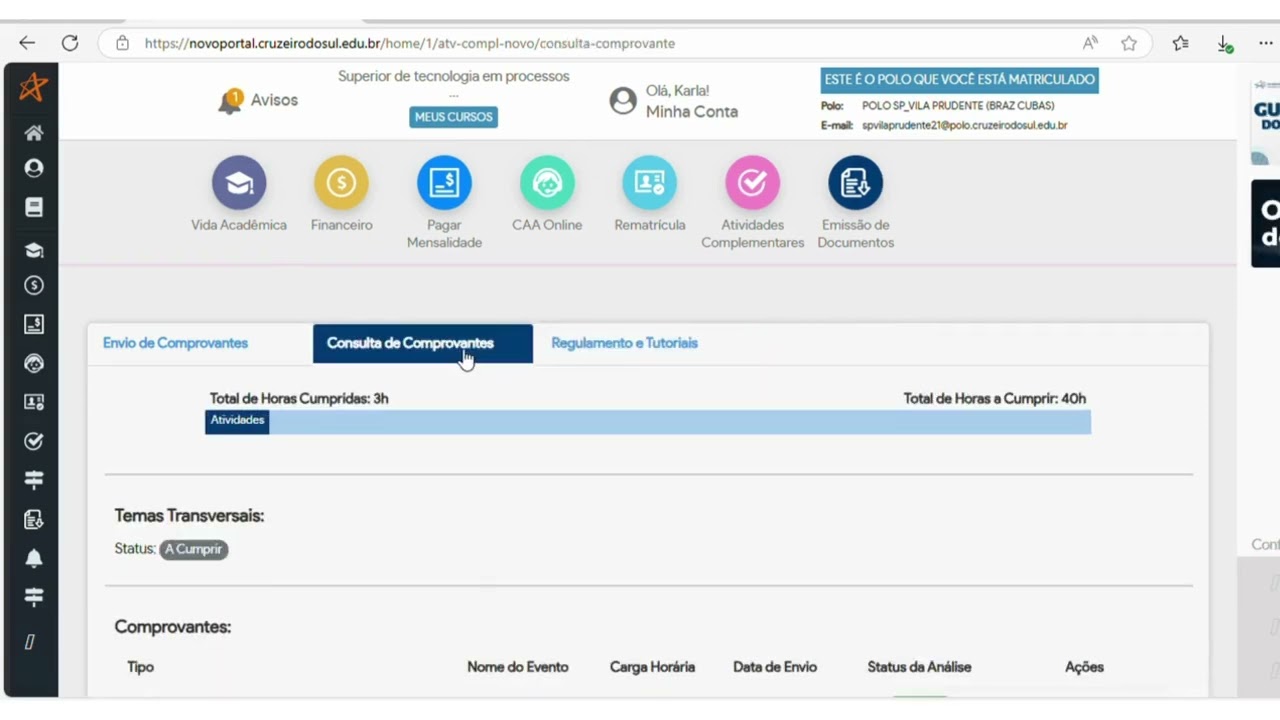 Como fazer e enviar Atividades Complementares? - Cruzeiro do Sul Virtual