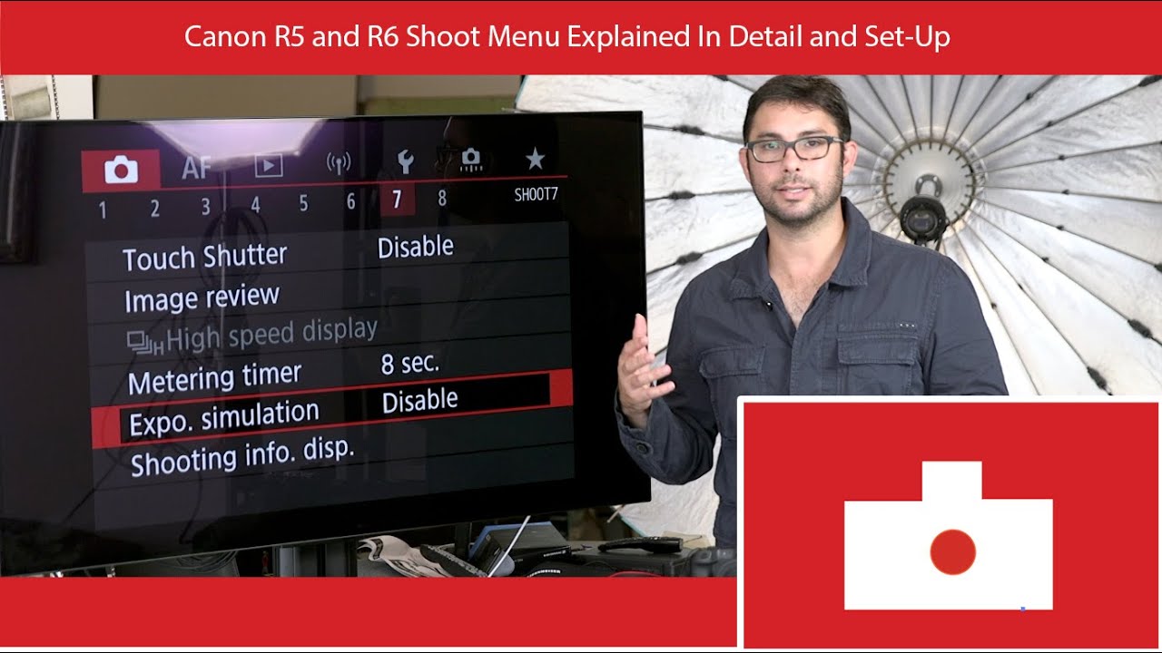 Объяснение меню съемки и настроек Canon R5 и R6