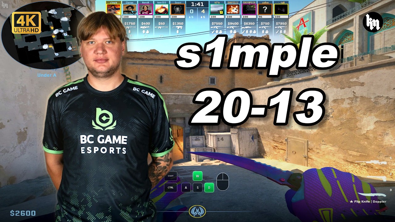🔥s1mple (20-13) 1.38 Rating | avg 3.3K ELO | Dust2 POV | Oct 6, 2026