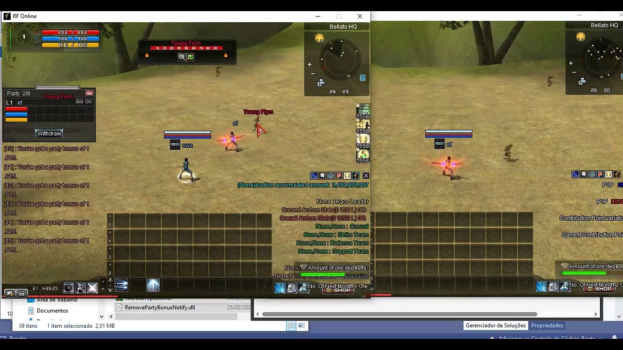 Custom module RemovePartyBonusNotify for yorozuya rf online 2232 by mukadx