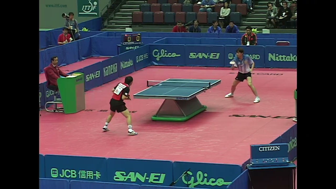 Liu Guoliang (CHN) v Chiang Peng Lung (TPE) at the 2001 WTTC in Osaka, Japan (Quarter Final)
