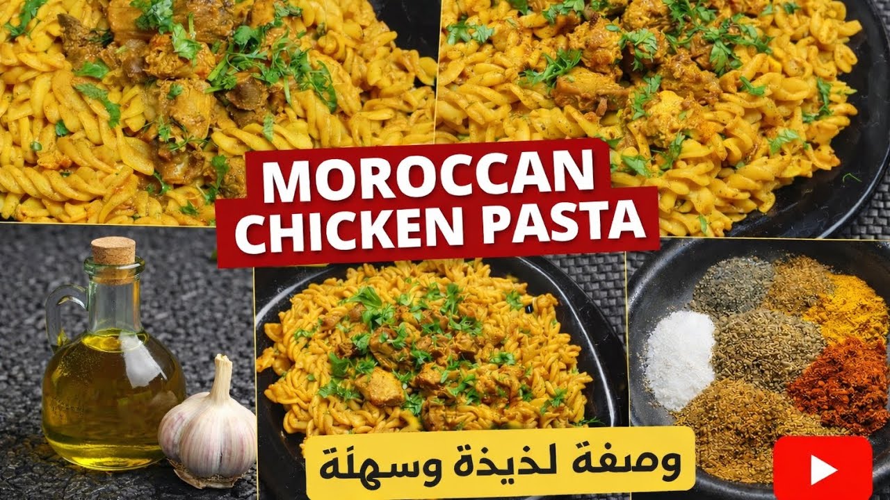 حرتي أشنو ديري العشاء معكرونة 🍝 بحشاءش الدجاج 🐔 سريعة التحضير ولذيذة 🐔🍝😊😋