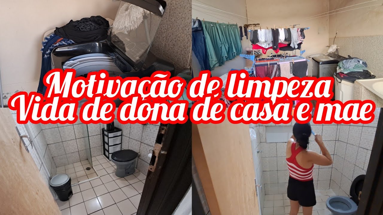 FAXINA NO BANHEIRO + LAVEI ROUPAS +VIDA DE DONA DE CASA+ MÃE DE 3