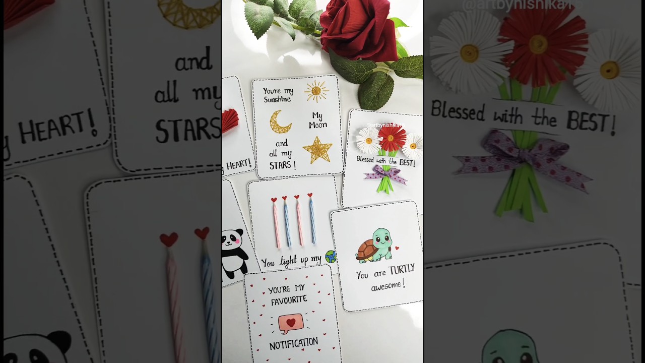 DIY Card Making Ideas🤩❤️#shortsviral #drawing #painting #diy #diycrafts #shorts #short #cards #craft