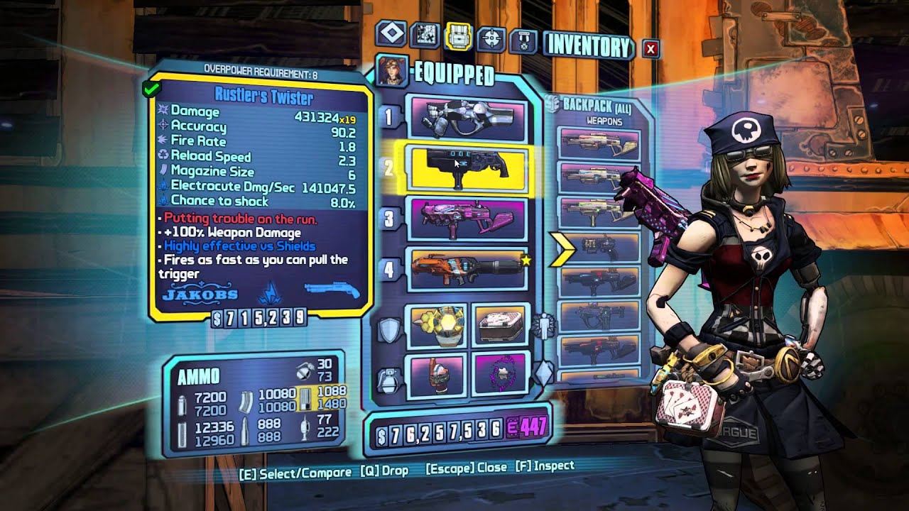Borderlands 2 OP8 Mechromancer Build: Evil Electric Gaige