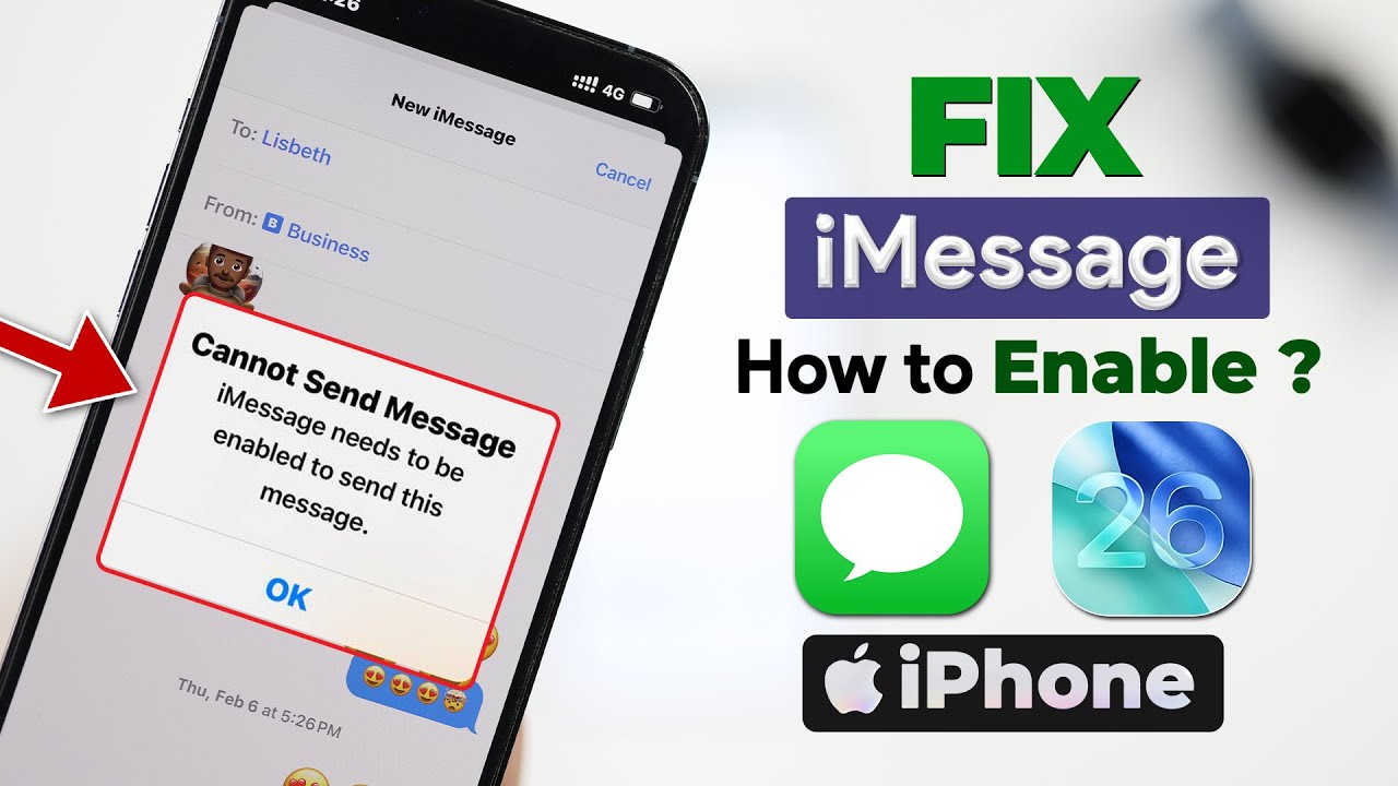 iOS 26: iMessage Needs to Be Enabled to Send This Message? Fix on iPhone!