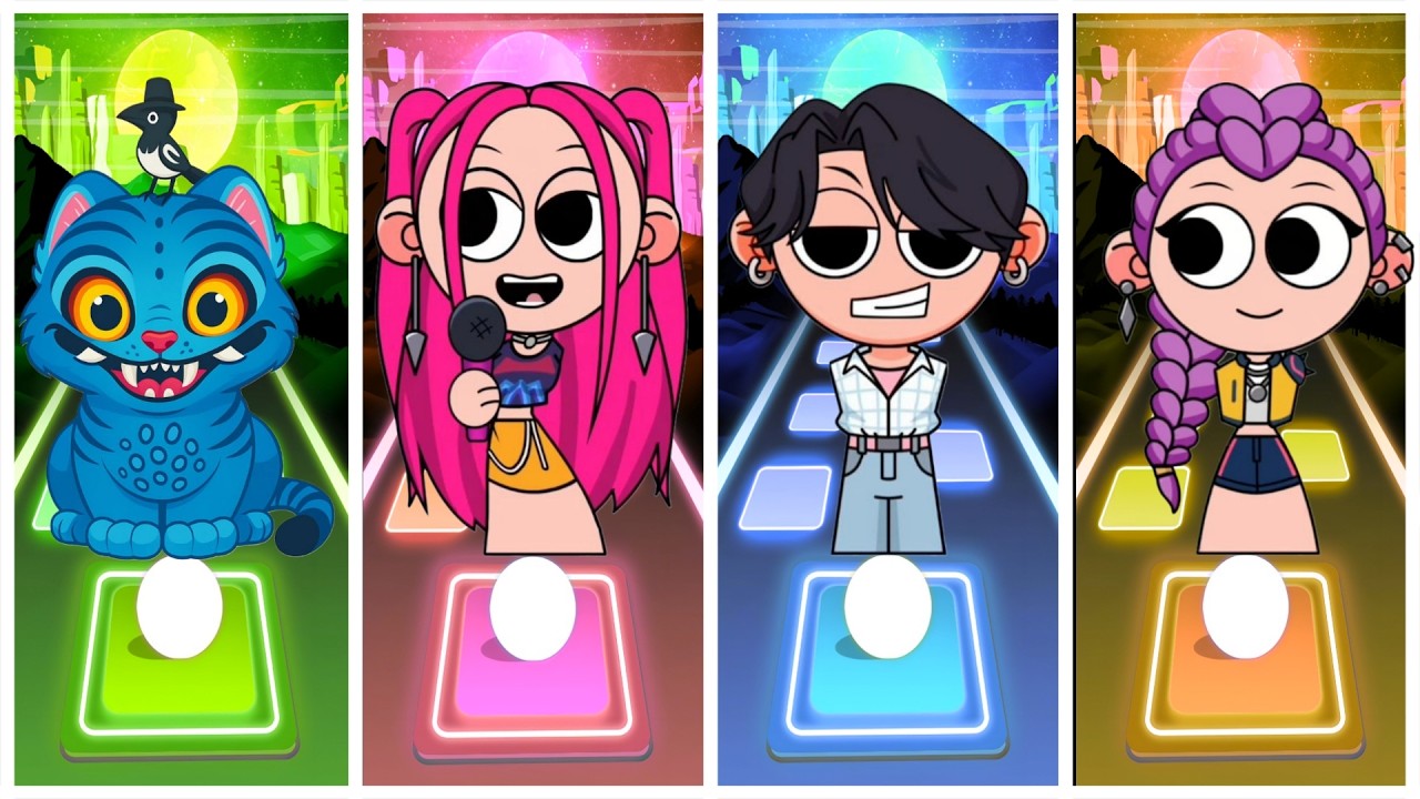 Kpop Demon Hunters: Tiles hop EDM RUSH