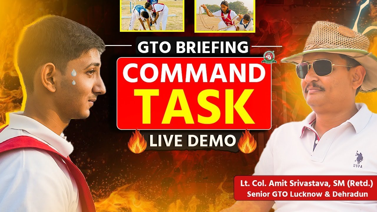 GTO Command Task🔴Live Demo by NDA Girl Aspirant!! How To Tackle Command Task ft Ex-SSB GTO Col Amit🔥