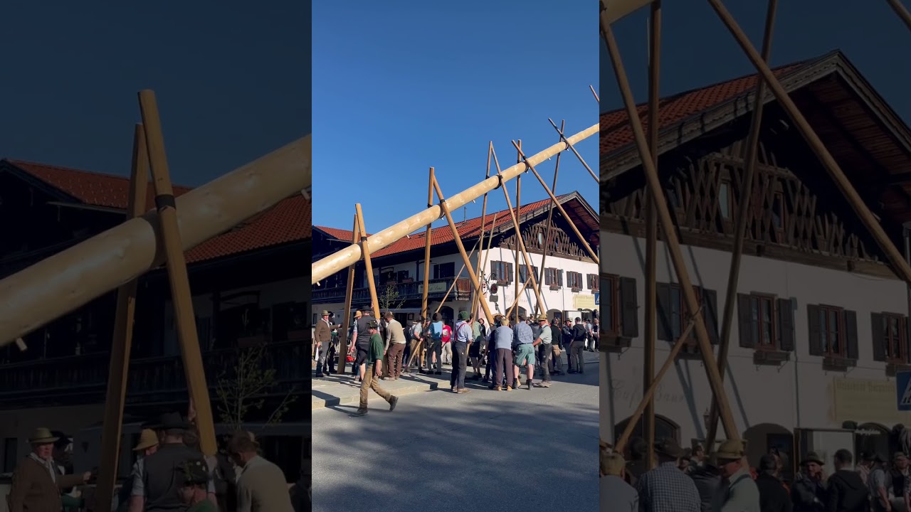 Maibaum aufstellen in Kr&uuml;n / Oberbayern. #tradition #mountains #nature