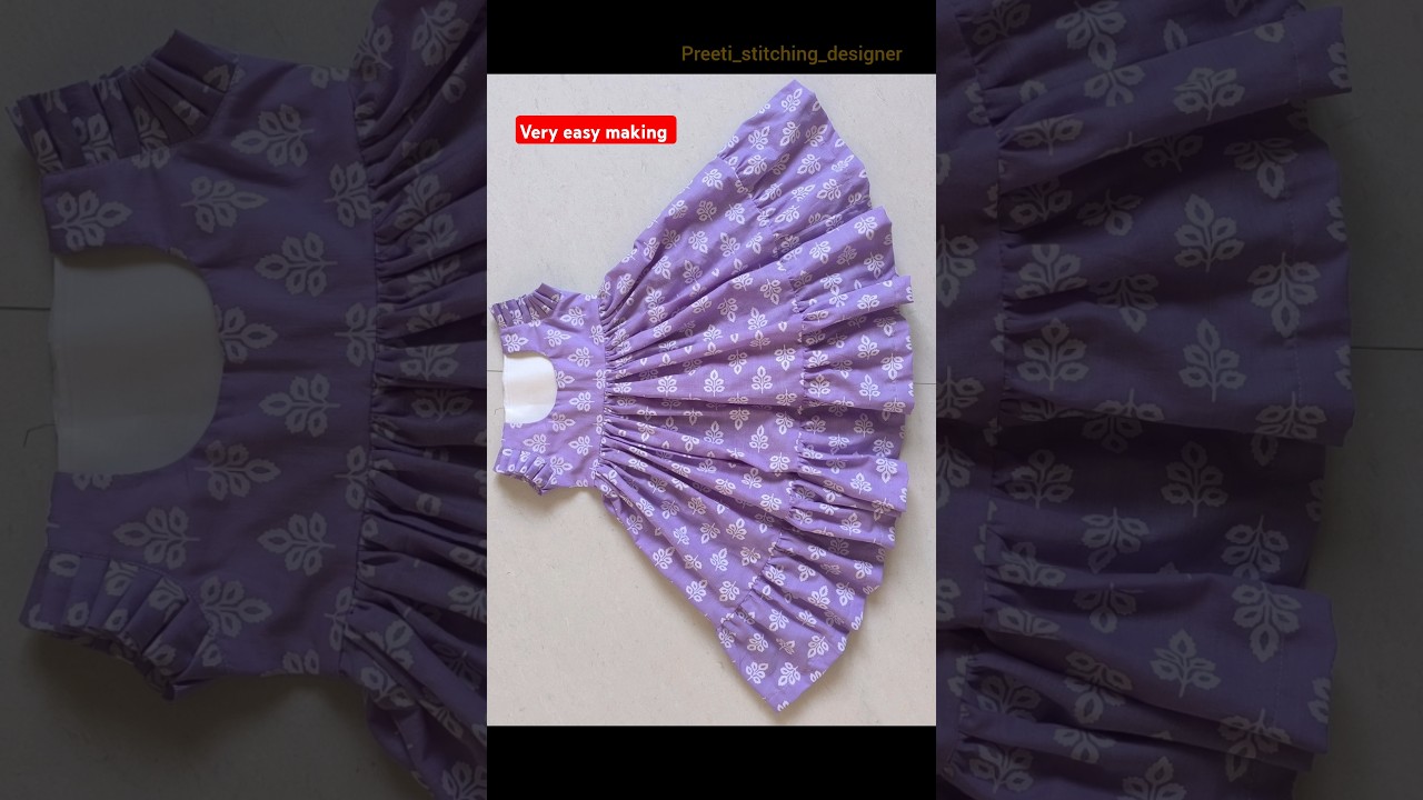 Frock cutting and stitching | diy summer frock #frock #summerfrocks #diy #viralshort #trending #2025