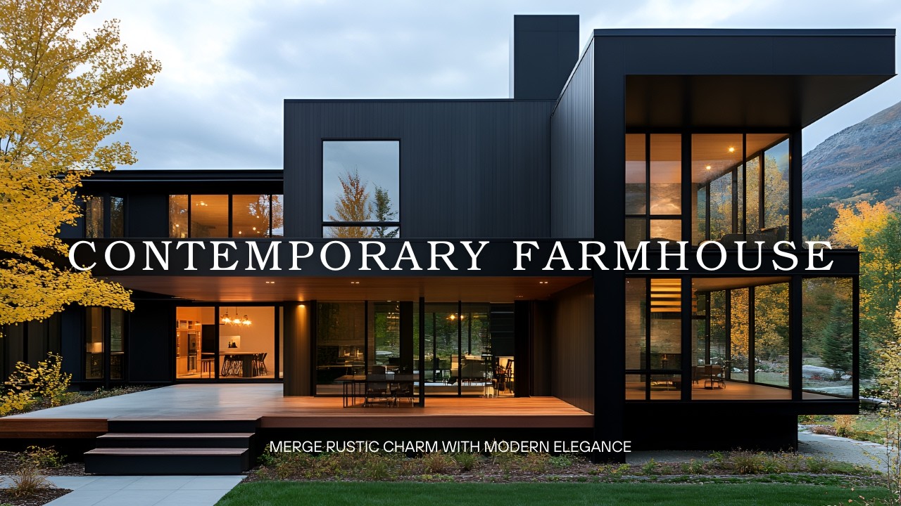 Fusion Facade: Modern Contemporary Farmhouse Revolution Bridging the Old and New