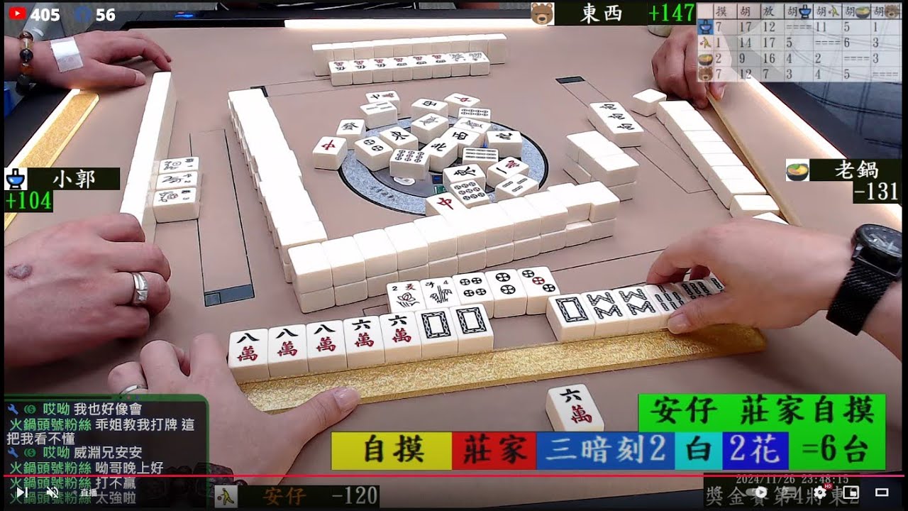 鄉野棋牌 小郭 老鍋 安仔 東西 241126晚場 獎金六百最高分帶走