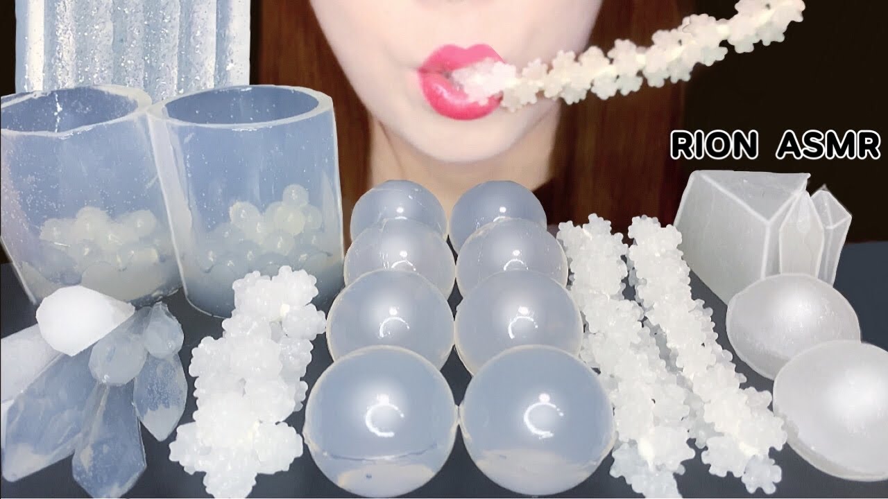 【ASMR】【咀嚼音 】CLEAR DESSERTS 透明のデザート MUKBANG 먹방 食べる音 EATINGSOUNDS NOTALKING KOHAKUTO CRYSTAL