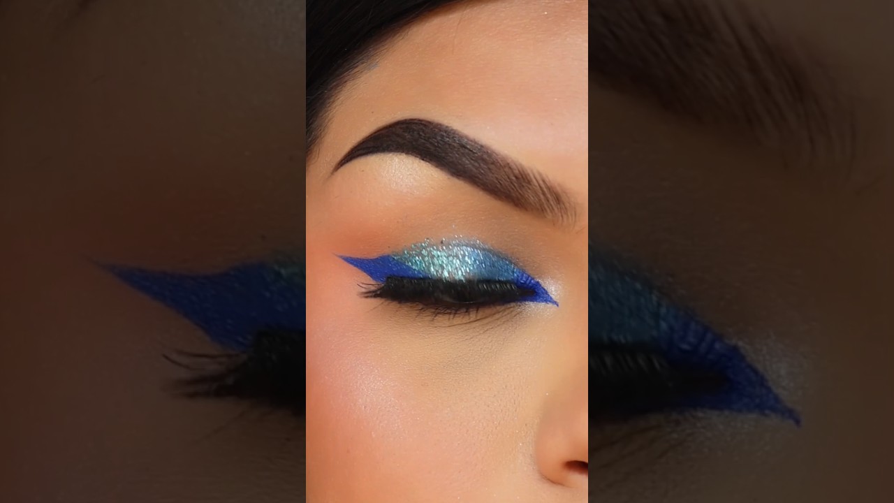blu 💙🩵 eyes makeover #trendingshorts #eyemakeup #youtubeshorts #bollywood #viralvideo #makeup