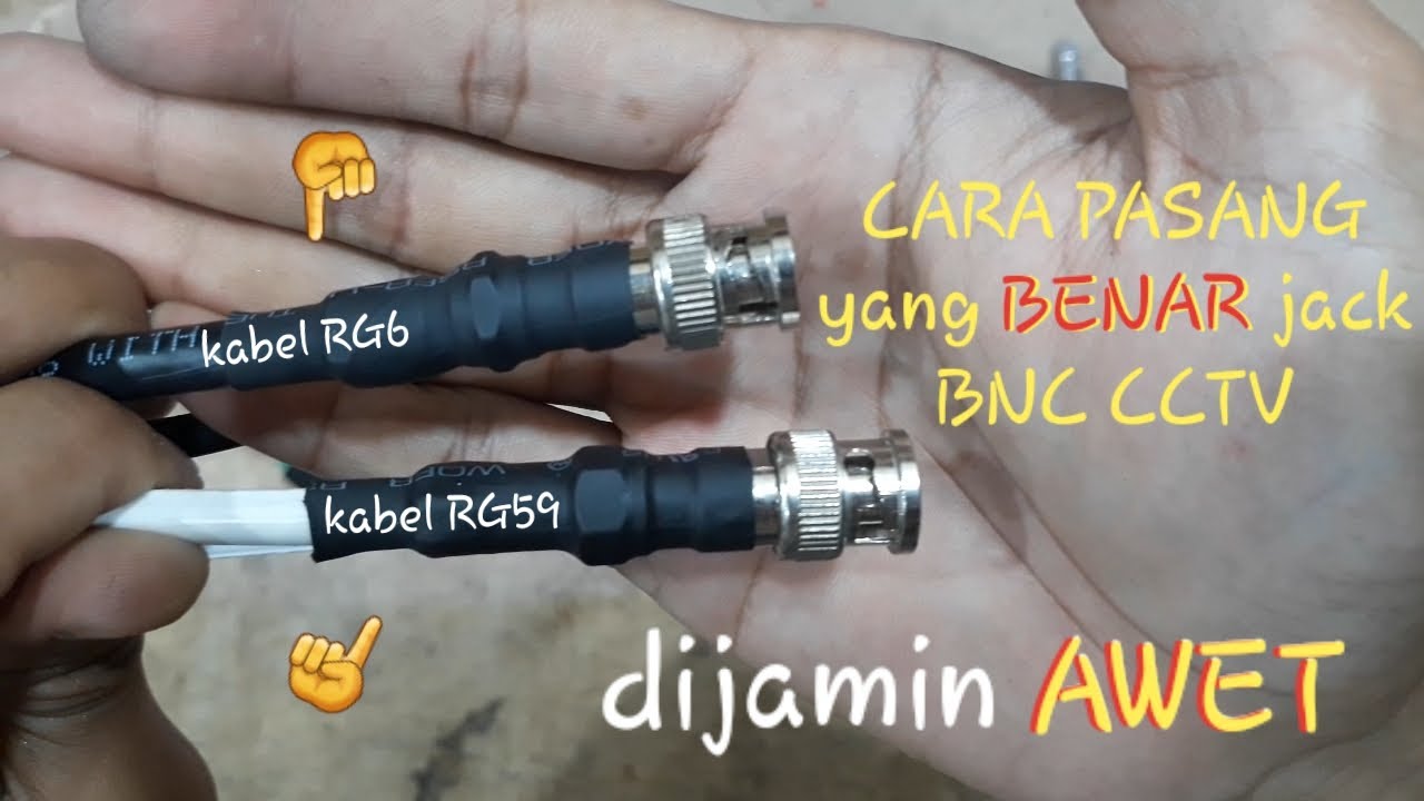 Biar SINYAL Lancar begini CARA pasang kabel RG59 RG6 ke jack BNC yang BAIK dan BENAR
