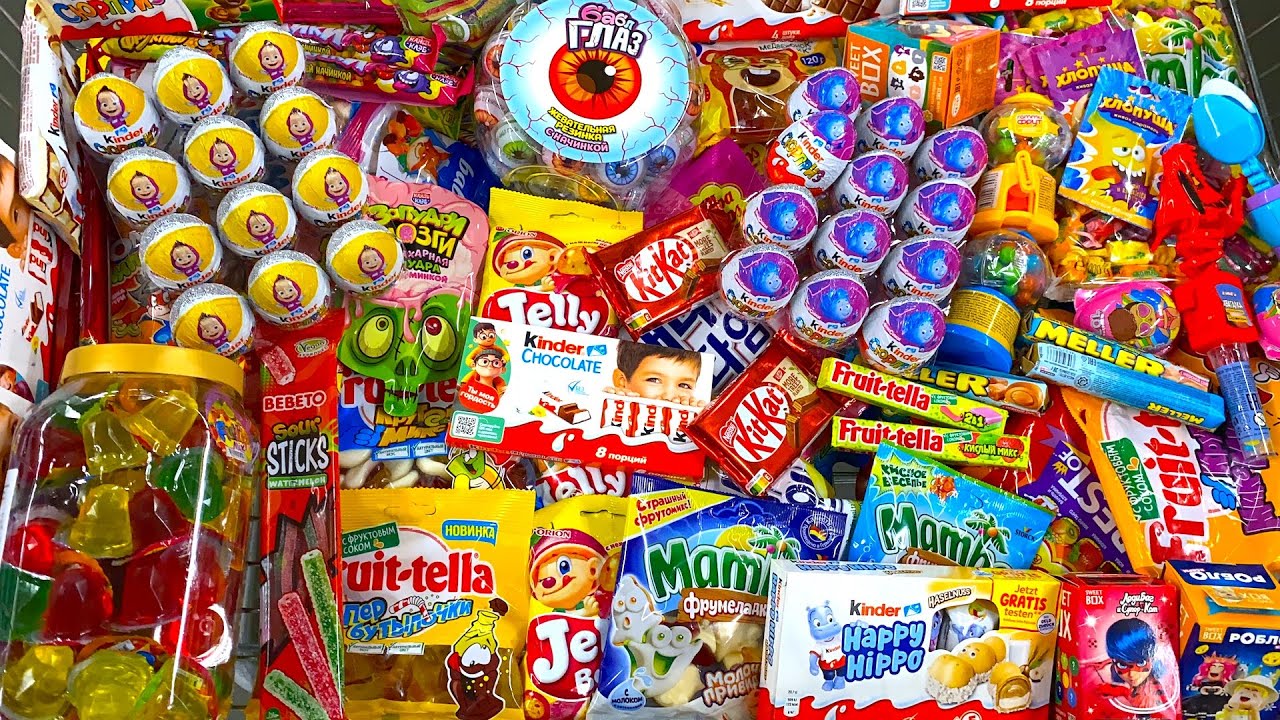 Конфеты и Сладости 🍟 Мега Шоппинг! Kinder,Mamba,M&M,Fruit-tella, Chupa Chups.Shopping a lot of candy