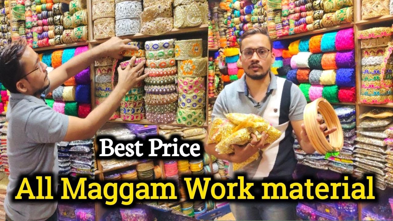 Maggam work Materials, Laces with Price and addres | Aari embroidery material required for stitching