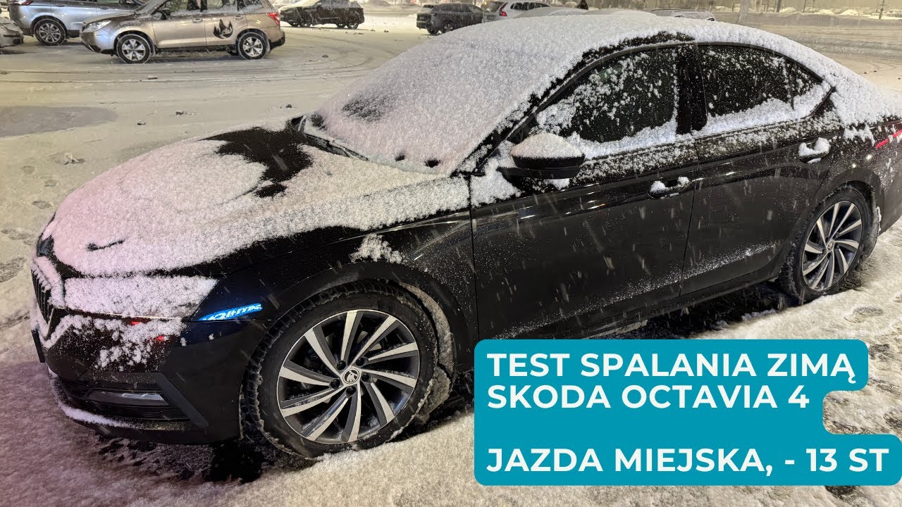 SKODA OCTAVIA 4 1.5 eTSI MHEV - REALNIE SPALANIE ZIMĄ W CYKLU MIEJSKIM, KRÓTKI DYSTANS