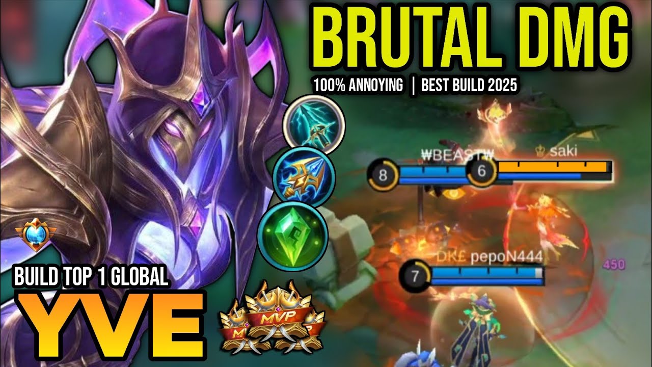YVE BEST BUILD 2025 | BUILD TOP 1 GLOBAL YVE GAMEPLAY | MOBILE LEGENDS✓