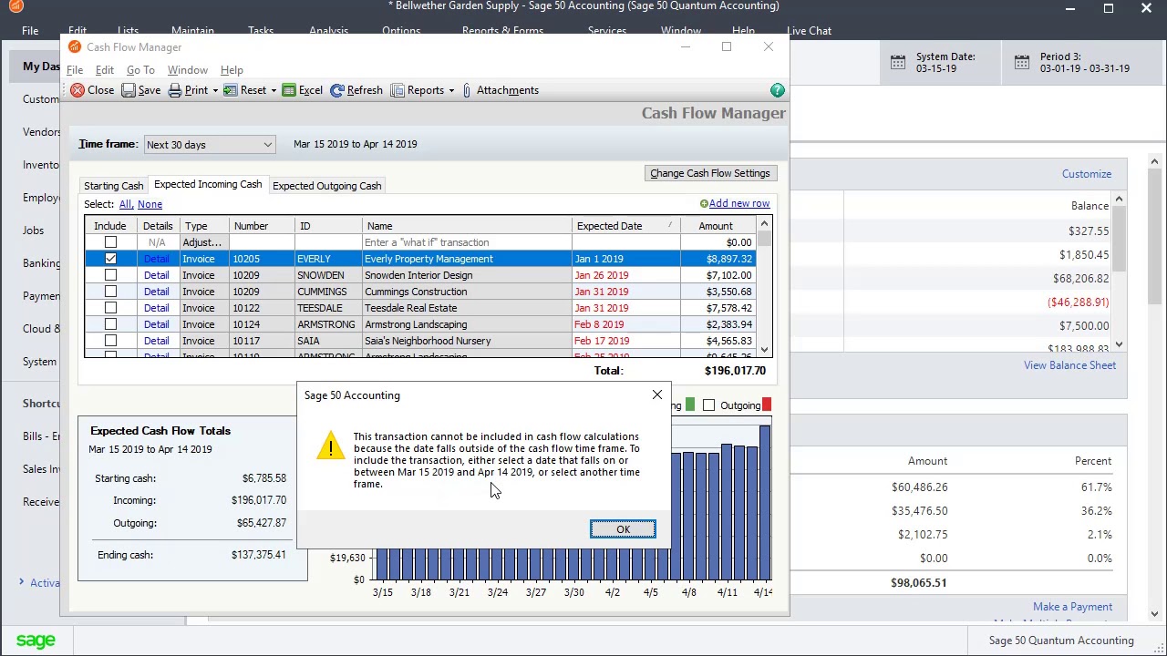 Sage 50 Cash Flow Manager