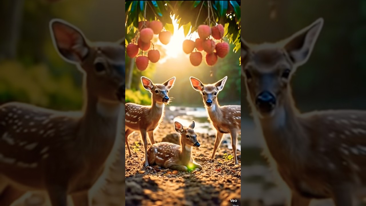 The deer saved the litchi tree from drying up by seeing water 