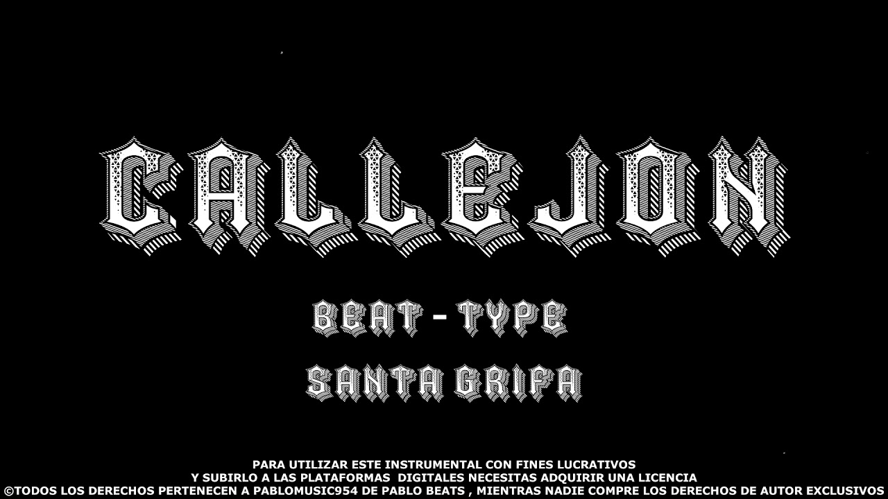 Callejon - Instrumental - Base - Beat  - Pista De Rap Tumbado - Type Santa Grifa - Pablo Beats
