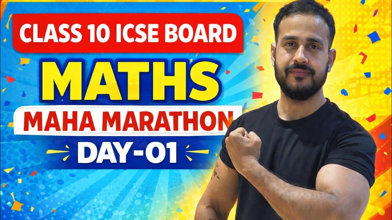 Class 10 Maths ICSE Board | Maha Marathon | Day 01 🔥 | Sagar Sir