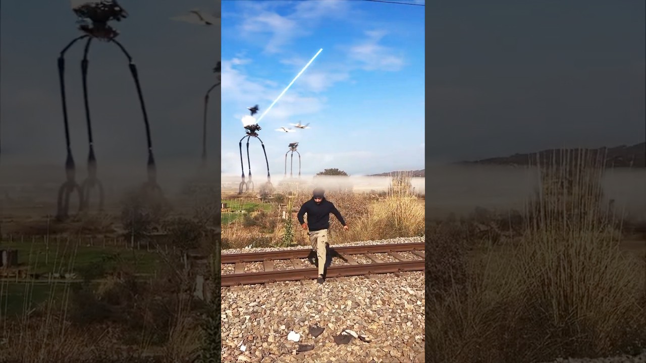 Running from tripod from war of the world || tom cruise movie #waroftheworlds #tomcruise #vfx #alien
