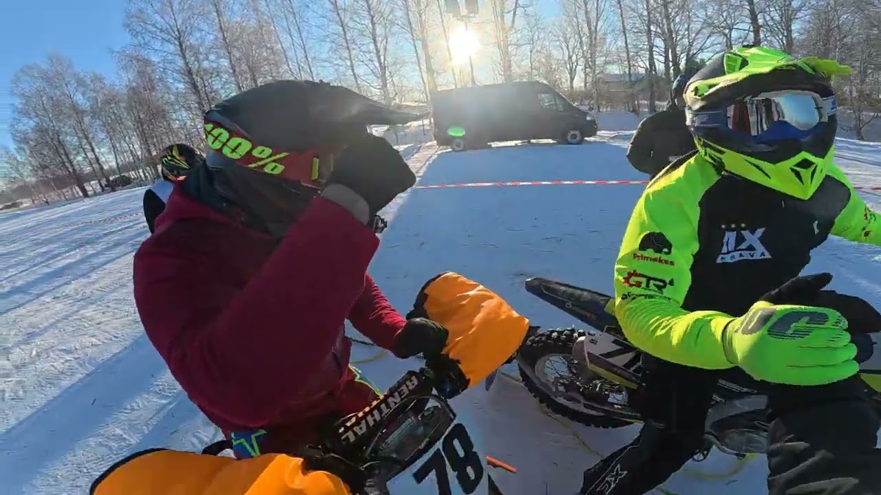 Skijorings Ādaži/ Māris. B & Gusts F./ Abi braucieni.