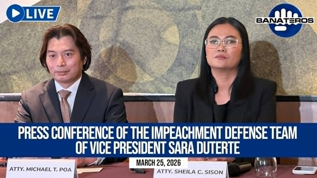 LIVE | Press Conference of the Impeachment Defense Team of Vice President Sara Duterte