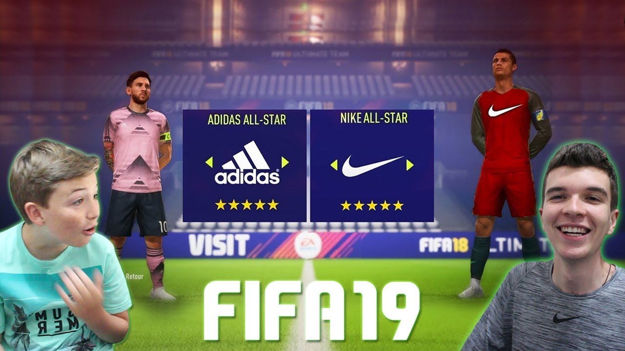 TIME ADIDAS X TIME NIKE NO FIFA 19 X MEU IRMÃO!!!! QUAL É O MELHOR???