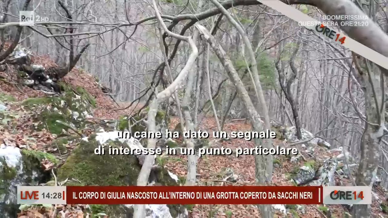 Il corpo di Giulia Cecchettin nascosto all'interno di una grotta - Ore 14 del 21/11/2023
