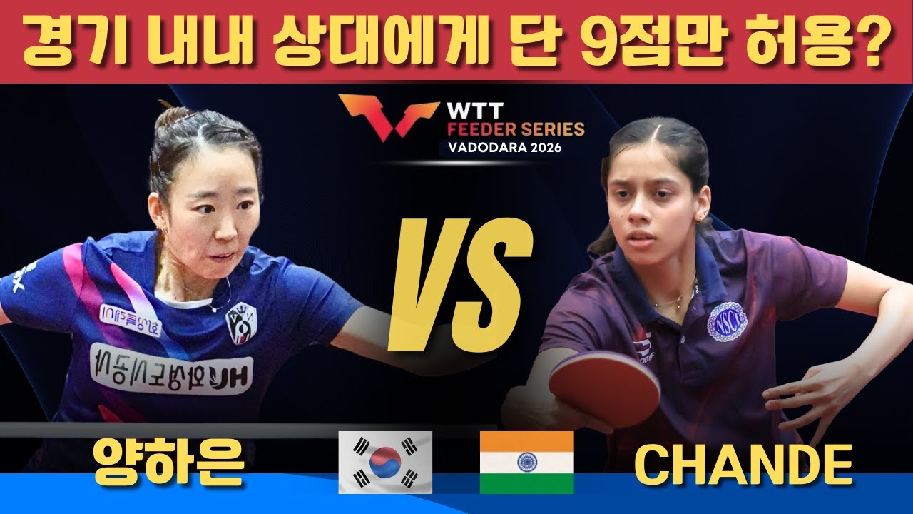 경기 내내 상대에게 단 9점만 허용?양하은 VS Ananya CHANDE｜WTT Feeder Parma 2025 Women's Singles -Round of 16