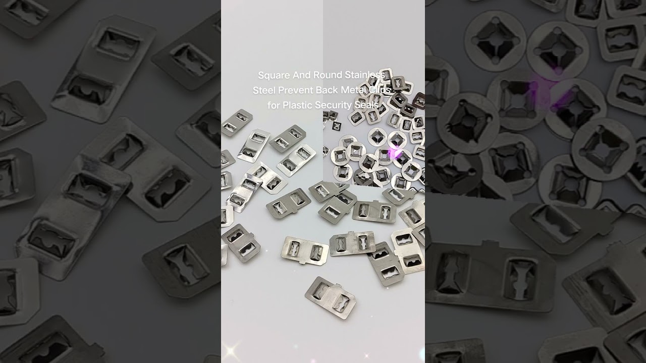 Square and Round Stainless Steel Metal Clips for Plastic Security Seals#metalclips #plastic seals