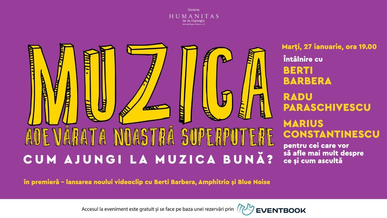 Muzica, adevărata noastră superputere -cu Berti Barbera, Radu Paraschivescu și Marius Constantinescu