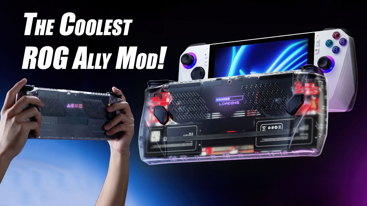 Самый крутой мод ASUS ROG Ally! Прозрачная задняя панель RGB и корпус для мода. Обзор.
