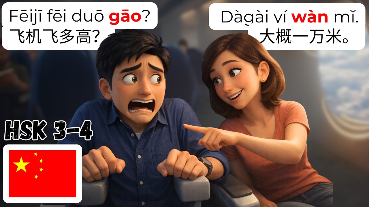 🇨🇳 Learn Chinese at the Airport ✈️ | 60+ Real Travel Phrases (HSK 3-4)