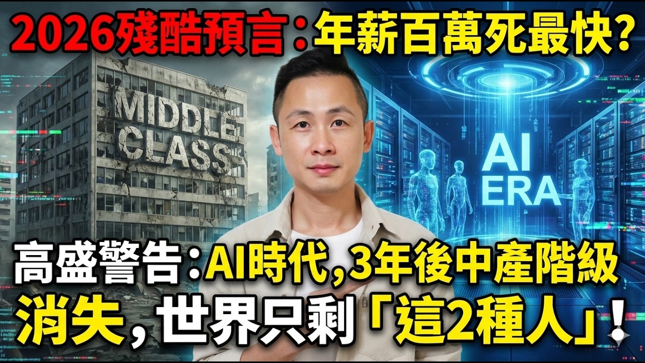 2026殘酷預言：年薪百萬死最快？高盛警告：AI時代，3年後中產階級消失，世界只剩「這2種人」！