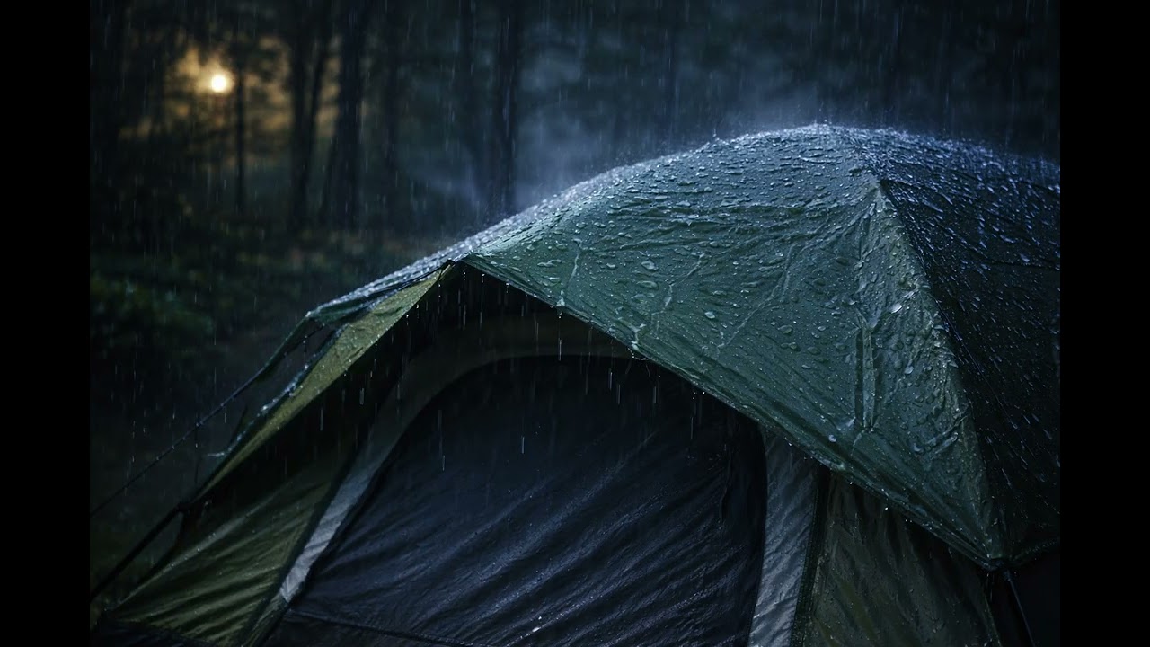 Rain on Tent Sounds 🌧️ | 8 Hours of Cozy Rain for Deep Sleep & Relaxation