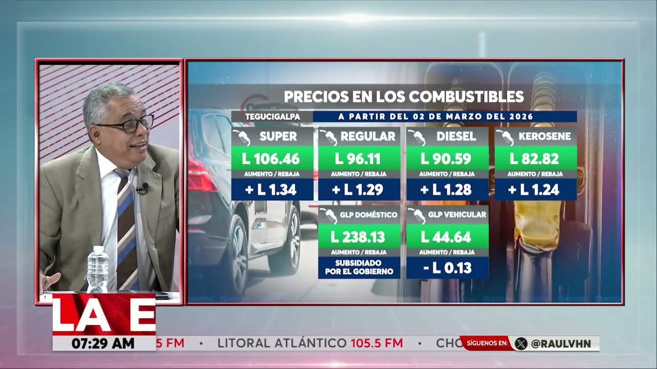 Raudales: “El precio de los combustibles son controlados”.