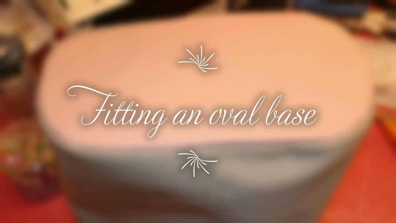 Fitting an oval base to a bucket bag.